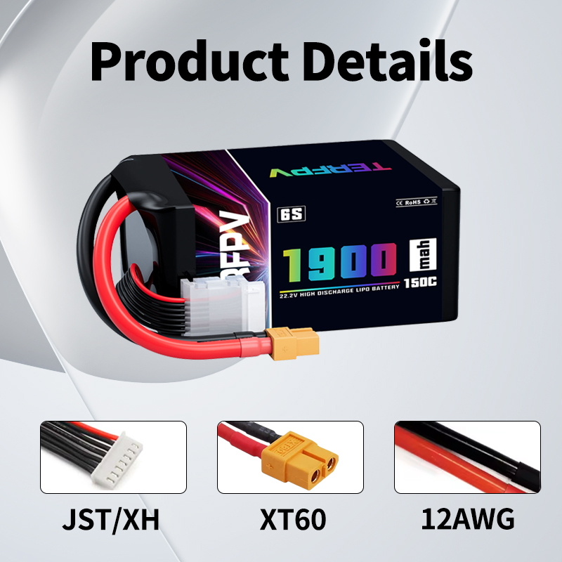 1/2 Peças Bateria Lipo TERFPV  - Drone Battery 6S avaliação e preço