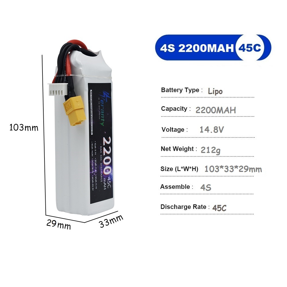 Bateria lipo 4S, 14.8v, 1500ma - Drone Battery Li-Ion avaliação e preço