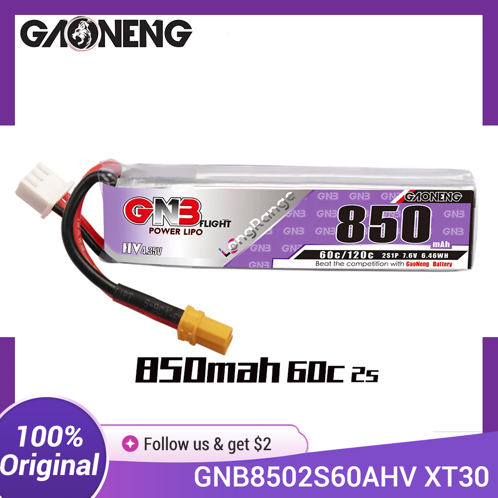 GAONENG GNB LiPo Bateria 850mA - Drone Battery Li-Ion avaliação e preço