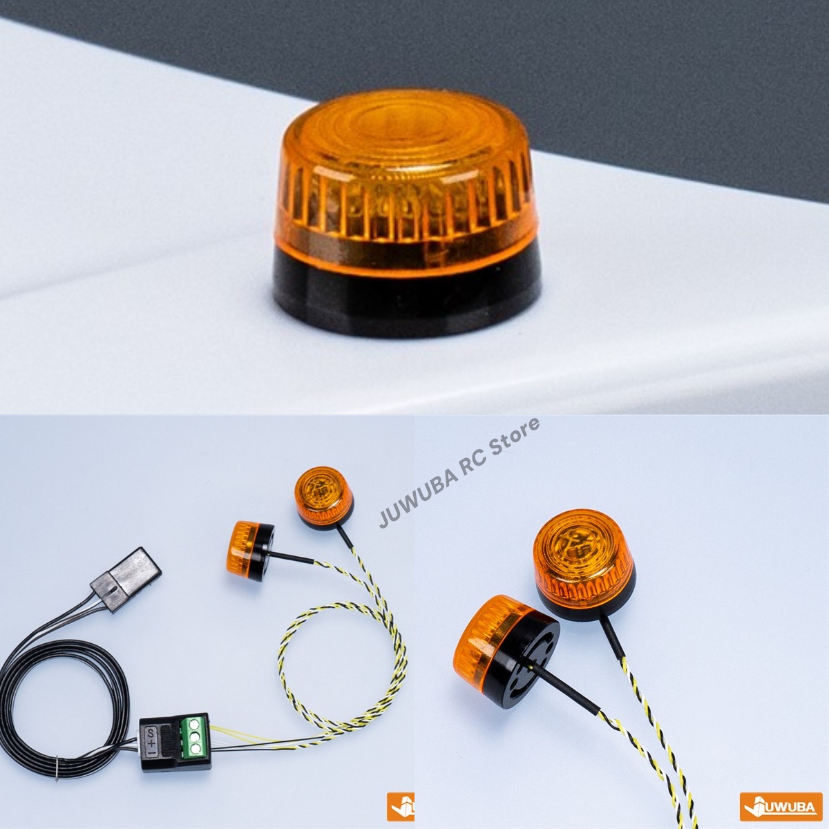 1/14 modelo rc led luz rotativ - Drone Battery Alarm avaliação e preço